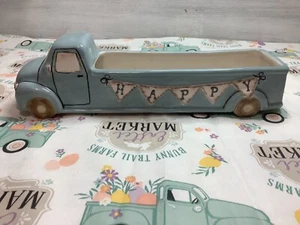 Valerie Parr Hill Ceramic Snack Truck, Says Happy on both sides. - Picture 1 of 4