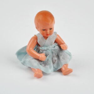 ES Puppe - alt - klein (70mm) - Puppenstube - Vintage Doll W.Germany - Kleid 