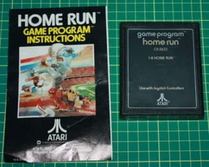 Atari 2600 Game Cart and Manual: Home Run - Picture 1 of 3