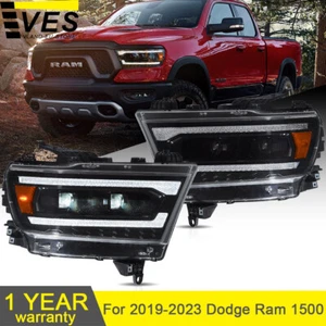 LED New Modified Headlights For 2019-2023 Dodge Ram 1500 w/Startup Sequential - Picture 1 of 19