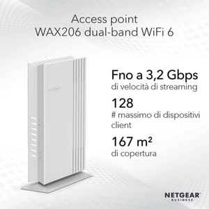 Netgear Business Router Access Point WAX206 Wifi 6 AX3200 Dual Band 2.5GB - Foto 1 di 1