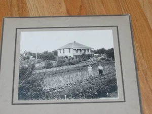 Antique Large Cabinet Photo of Kansas Home House Man Woman Lg. Garden - Picture 1 of 4