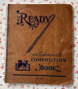 Vintage Mid Century “Ready Coil-Bound Composition Book” Includes Personal Budget - Foto 1 di 4