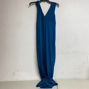 24 Seven Comfort Apparel Short Sleeve Maxi long Dress Women's Size 1X Color Teal - Picture 1 of 19