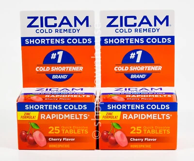 2 Zicam Cold Remedy RAPIDMELTS shortens colds 25 CHERRY Homeopathic 01/2027 - Image 1 of 3
