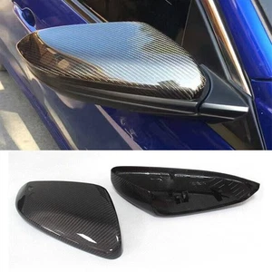 FOR 16-21 HONDA CIVIC REAL CARBON FIBER SIDE VIEW MIRROR REPLACEMENT COVER - Picture 1 of 8