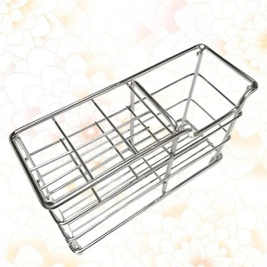 Stainless Steel Toothbrush Holder Metal Toothpaste Holder Bathroom Storage Rack - Picture 1 of 11