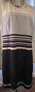 Dress In Blues Xl by Jessica Graaf Design/ Stripped ,Sleeveless , Lined . - Picture 1 of 7