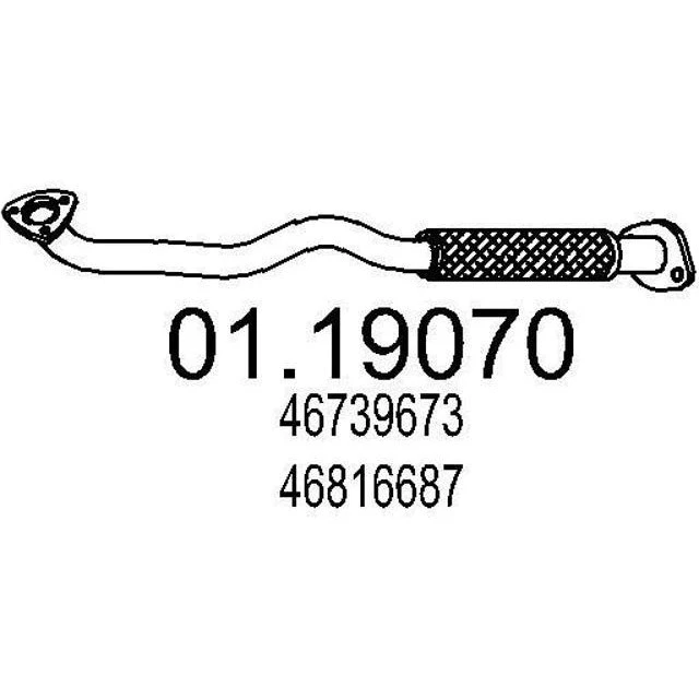 MTS Abgasrohr Auspuffrohr für ALFA ROMEO 147 (937) GT (937) 156 Sportwagon (932) - Bild 1 von 4