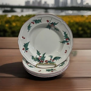Juego de 4 cuencos de sopa Villeroy & Boch HOLLY Rim 9" hechos en Luxemburgo usados en excelente estado - Imagen 1 de 10