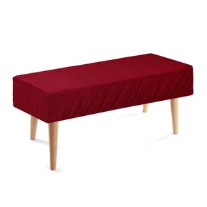 Cubierta de banco de comedor, funda protectora de asiento de banco de piano elástica, roja - Imagen 1 de 6