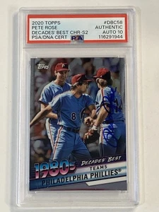 2020 Topps Chrome Pete Rose Phillies Decade's Best Auto Autograph PSA DNA 10 - Picture 1 of 2