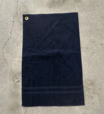 Ralph Lauren Golf Bag Hand Towel Navy Blue Nightfall Brass Grommet