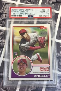 2018 Topps Update 1983 Topps Design Shohei Ohtani #83-2 PSA 10 GEM MT Rookie RC - Picture 1 of 3