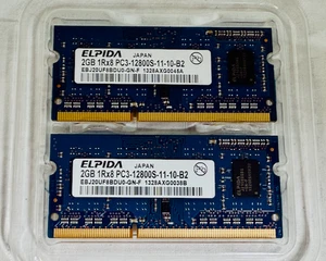 Two Elpida 2gb ddr3 1600mhz SO-DIMM Laptop Memory modules - Picture 1 of 1