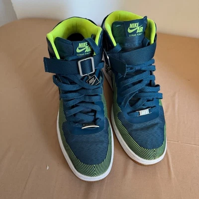 Nike Lunar Air Force 1 Sky Hi Sapce Blue Sneakers Size 11 654849-400 - Image 1 of 4