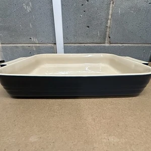 Le Creuset Stoneware Large Oven Dish Blue Casserole Pie Baking - Picture 1 of 8