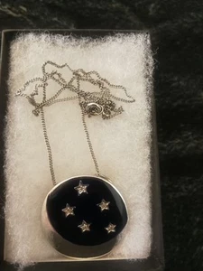 CLIFF RICHARD Miss You Nights / Midnight Diamonds Necklace SILVER - Picture 1 of 4