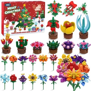 JOICEE Flowers Building Blocks Set Advent Calendar 2025, 24 Days of Botanical... - Picture 1 of 7