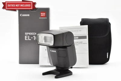 [Almost Unused] Canon Electronic Flash Speedlite EL-100 w/Case Stand From JAPAN - Image 1 of 4