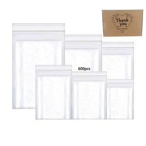 600piece Small Clear Resealable Plastic Bags,Mini Zip Lock Pouches for Snacks... - Picture 1 of 6