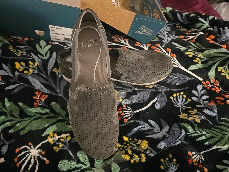Halle Suade Dansko Gris Sin Cordones Sofá Simi Suela Rígida Talla 9US-40EU Para Mujer, Caja Foto 1 de 4