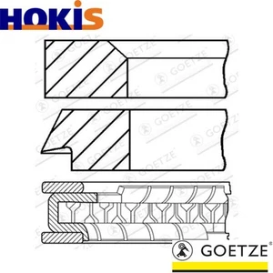 4x PISTON RING KIT 08-404100-00 FOR AUDI KK/WB/WE/WC/WG/KL/KE/WU/KF 2.1L 5cyl VW - Picture 1 of 6