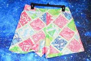 Pantalones Cortos Lilly Pulitzer Para Mujer 8 Retazos Jubileo Langosta Floral Verano Informales - Imagen 1 de 7