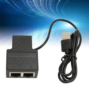 RJ45 Splitter Adapter 1 Zu 2 100Mbps Plug Und Spielen Ethernet Splitter Ste KUI - Photo 1/24