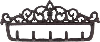 GASARÉ, Key Holder for Wall Mount, Cast Iron Hook, Victorian Brown  - Image 1 of 4