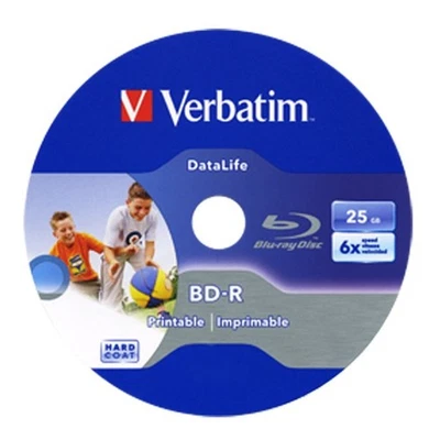 BD-R 25GB / 135mn HD VERBATIM ÉCRITURE 1-6X BLU-RAY DISC IMPRIMABLE - BUNDLE