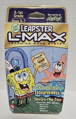 NSIP Leap Frog Leapster L-Max Learning Game System SPONGE BOB New Sealed Package - Image 1 of 4