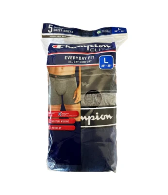 Paquete de 5 calzoncillos boxer Champion para hombre Foto 1 de 4