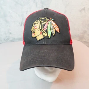 CHICAGO BLACKHAWKS Hat Red Hockey Authentic NHL Zephyr O/S Black Red Snapback - Picture 1 of 10