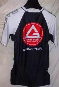 GRACIE BARRA G/B Ranked Rashguard Compression shirt red black Sz L - Picture 1 of 3