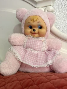 Vintage rubber face plush Bear - Picture 1 of 9