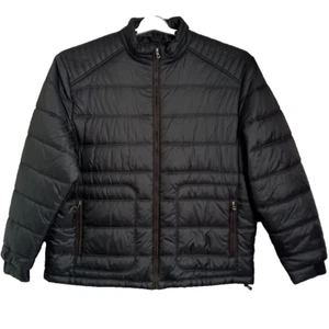 Roundtree & Yorke Outerwear Puffer Lightweight Packable Black Jacket Men's XL - Picture 1 of 16