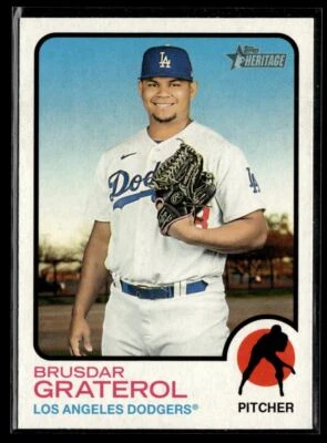 2022 Topps Heritage SP High # Brusdar Graterol Los Angeles Dodgers #480 - Image 1 of 2
