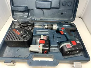 18v Bosch Brute Tough 1/2" 2 Speed Drill Driver 2 Battery's Charger & Case - Picture 1 of 4