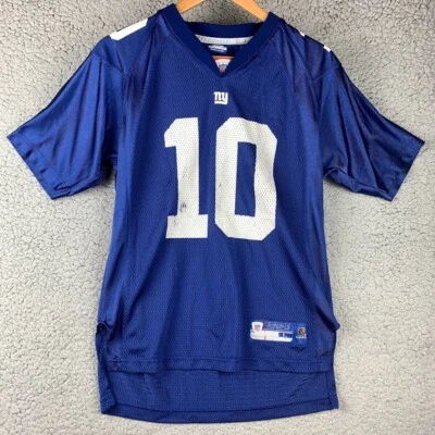 Футболка молодежная NFL New York Giants Eli Manning Reebok синяя размер большой 14-16 - Изображение 1 из 4