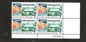 1960 U.S Commem 4c WATER CONSERVATION  Plt #Blk of 4  Sc#1150 M/NH/OG/Pristine - Picture 1 of 1