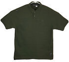 Rocawear Men's Polo Shirt Short Sleeve 2 Button Size L Dark Green 100% Cotton