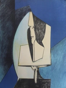 Gianni DOVA (Roma 1925–Pisa 1991) Testa romana Litografia 21/100 cm 93x68 1978 - Picture 1 of 15