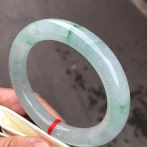 Raro braccialetto tondo naturale grado AAA verde ghiaccio giada Myanmar giadeite 56 mm - Foto 1 di 11
