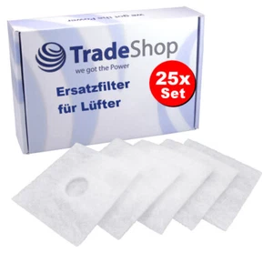 25x Filter 160x160mm, 42mm Lochdurchmesser, Filterklasse G2 für Helios Badlüfter - Bild 1 von 2