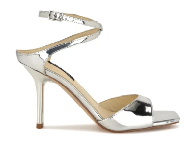 Nine West Devans3 Silver High Heel Dress Sandal - Image 1 of 2