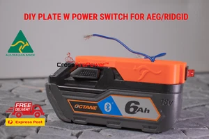 For 18V AEG RIDGID FORCE 18V Battery Adaptor Base DIY W Switch Up to 30Ah 16GA - Picture 1 of 14