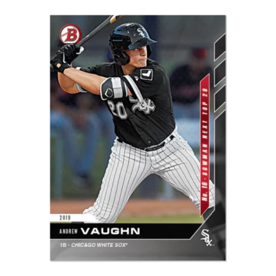 2019 TOPPS NOW BOWMAN NEXT #T-16 ANDREW VAUGHN - CHICAGO WHITE SOX PROSPECT - Image 1 of 2