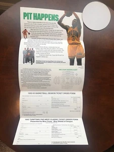 1992-93 Oregon Ducks Basketball Ticket Brochure PIT HAPPENS Antoine Stoudamire - Picture 1 of 4