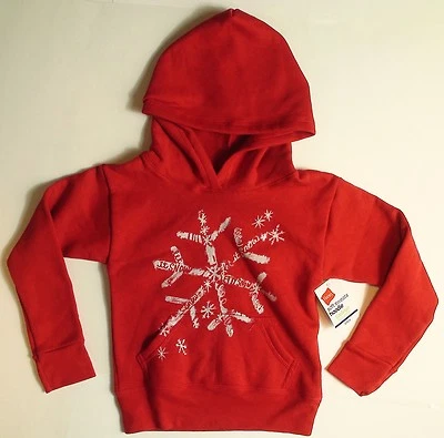 Sudadera con Capucha Hanes Niñas Let It Nieve Brillo Copo de Nieve Pullover Sudadera con Capucha XS Foto 1 de 2